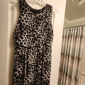 Leopard Print Sleeveless Dress